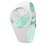 RRP £74.00 [INCOMPLETE] Ice-Watch - ICE Duo Chic White Aqua - Women's Wristwatch with Silicon Str
