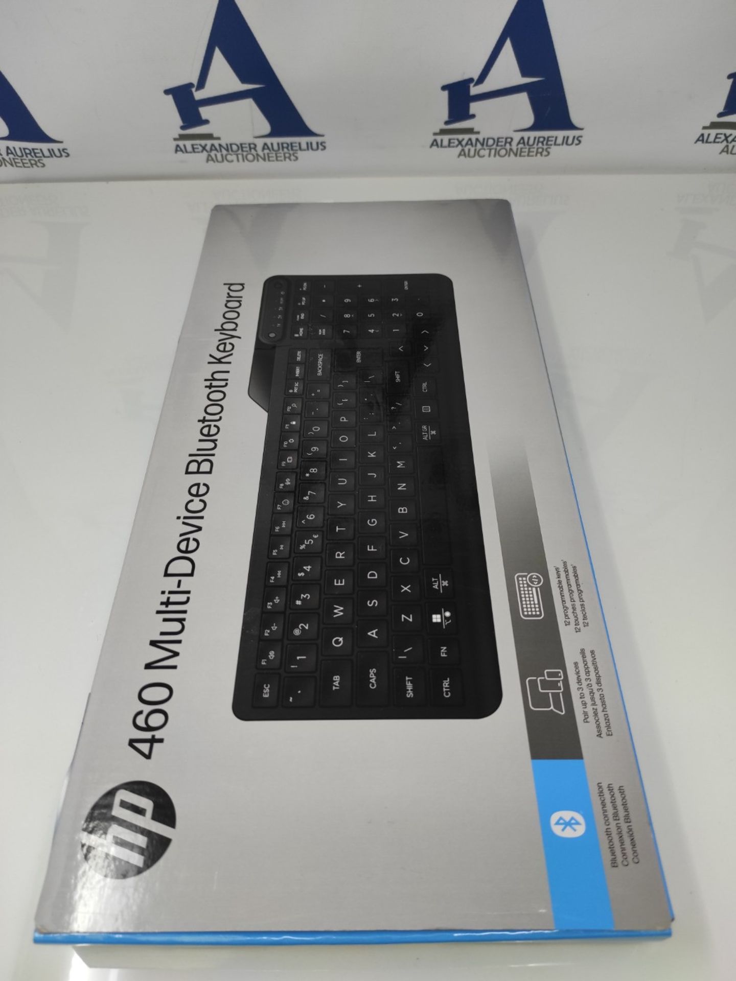 HP 460 Wireless and Bluetooth Keyboard, Multi-device Connection, Qwerty, Battery Life