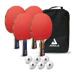 JOOLA Table Tennis Set Family Advanced, 4 Table Tennis rackets + 6 Table Tennis balls