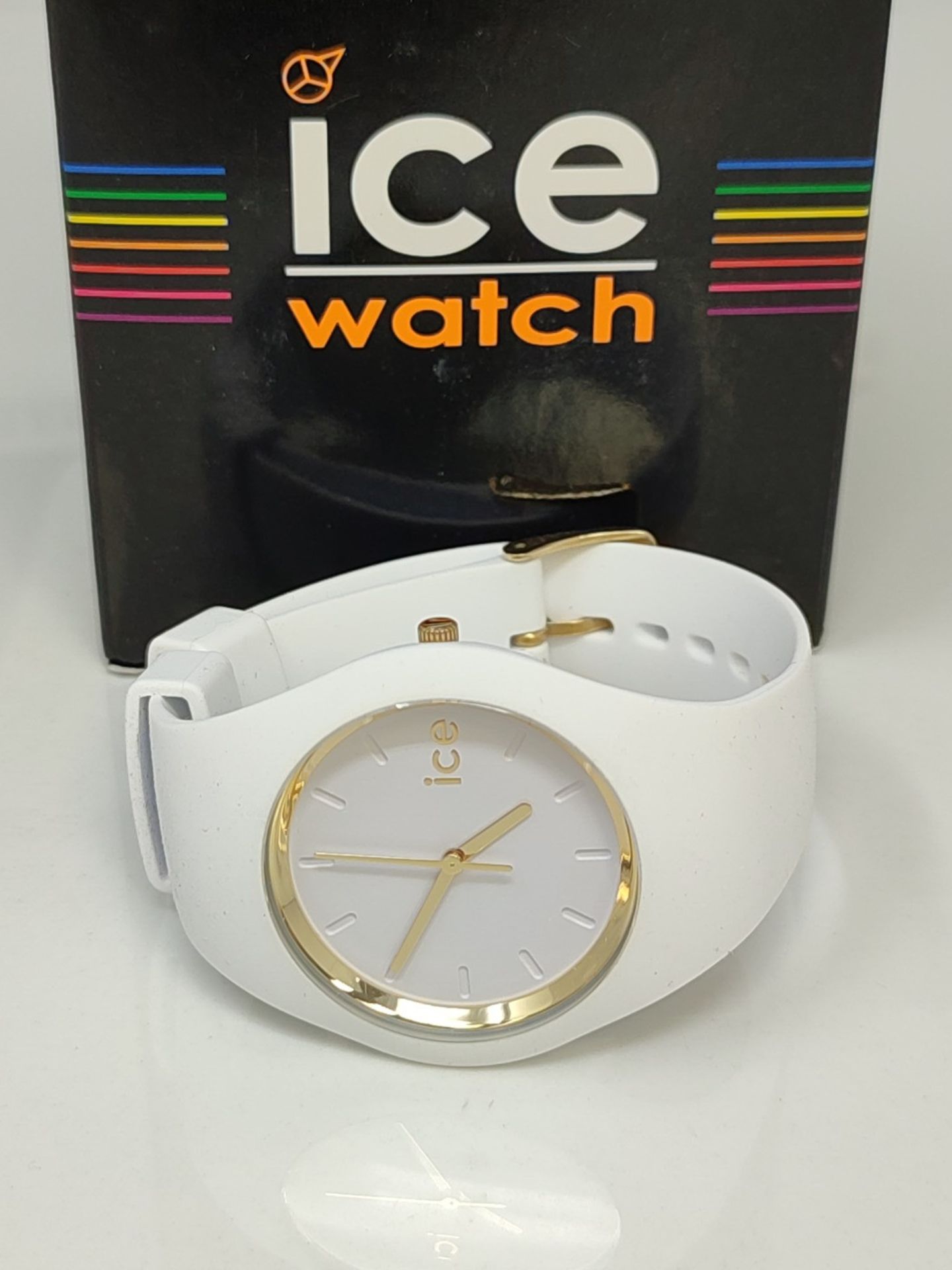 RRP £59.00 ICE-WATCH - Ice Glam White - White Watch for Women with Silicone Bracelet - 000917 (Me - Image 2 of 3