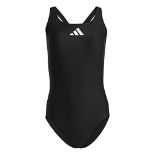 adidas Women's 3 Bar Logo Swimsuit, Black/White, 40