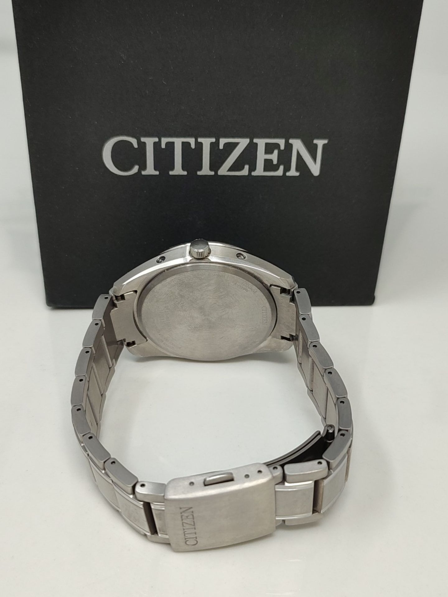 RRP £449.00 Citizen Men's Analog Solar Watch with Titanium Bracelet CB0260-81E - Image 3 of 3