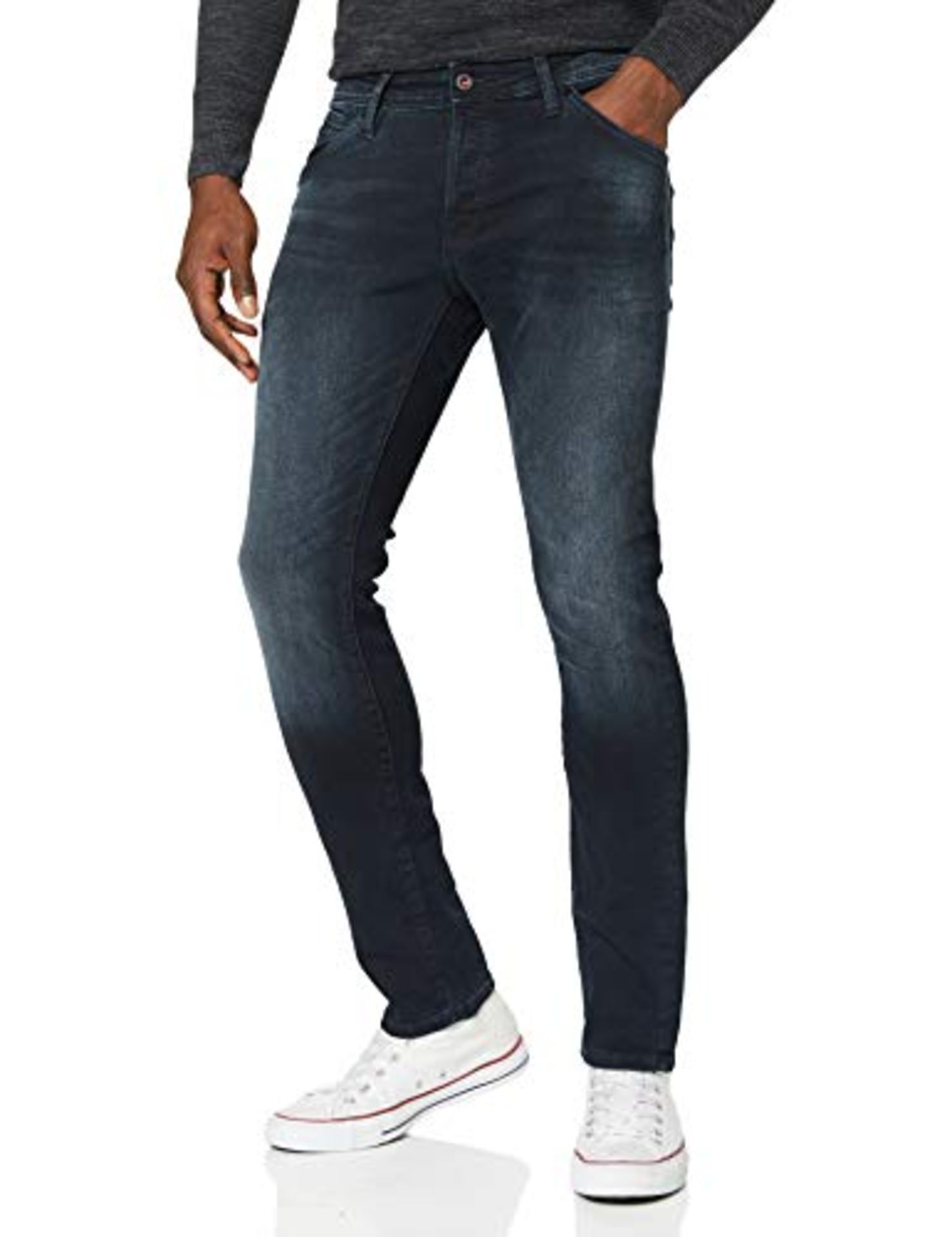 JACK & JONES Slim fit jeans for men Glenn Fox AGI 104 50SPS, Blue Denim 1, 31W/32L