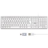 Bluestork French AZERTY Wired Keyboard for Mac - Concave and Silent Keys, 13 Multimedi