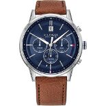 RRP £119.00 Tommy Hilfiger Multi Dial Quartz Watch for Men with Light Brown Leather Strap - 179162