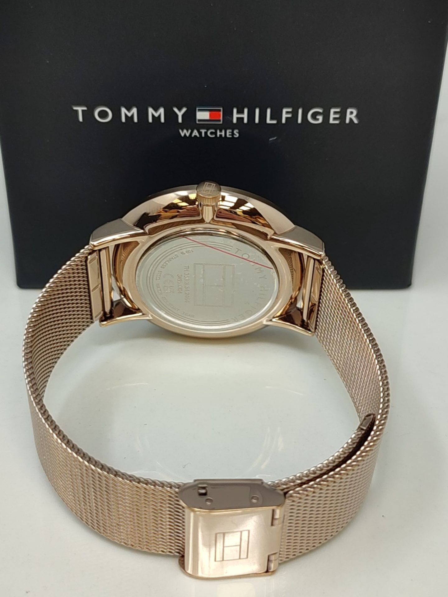 RRP £120.00 Tommy Hilfiger Multi Dial Quartz Watch for Women with Rose Gold Stainless Steel Mesh L - Image 3 of 3