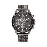 RRP £145.00 Tommy Hilfiger Multi-Dial Quartz Watch for Men with Red Bronze Stainless Steel Mesh Li