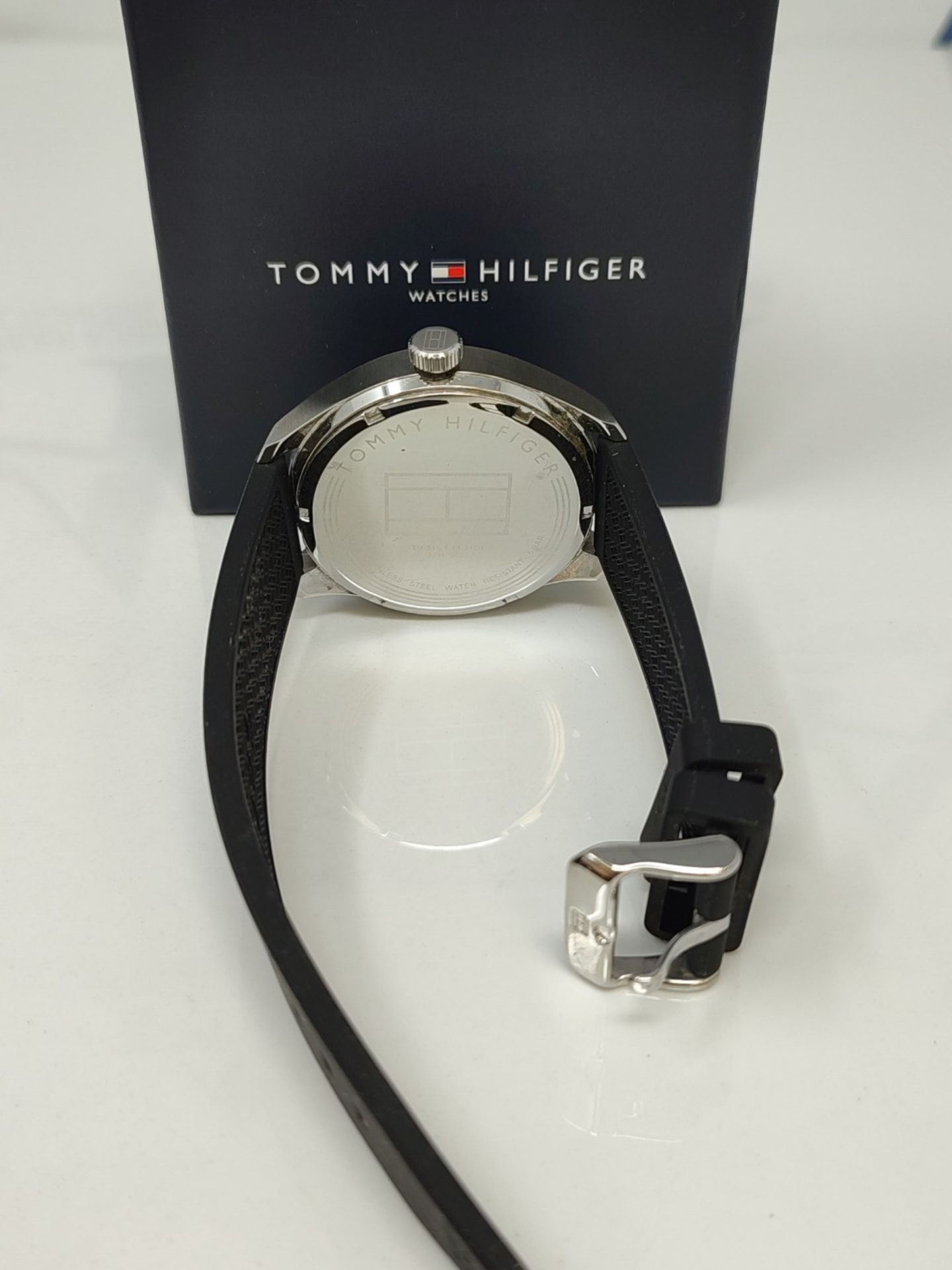 RRP £123.00 Tommy Hilfiger automatic watch for men with black silicon strap - 1791886 - Image 3 of 3