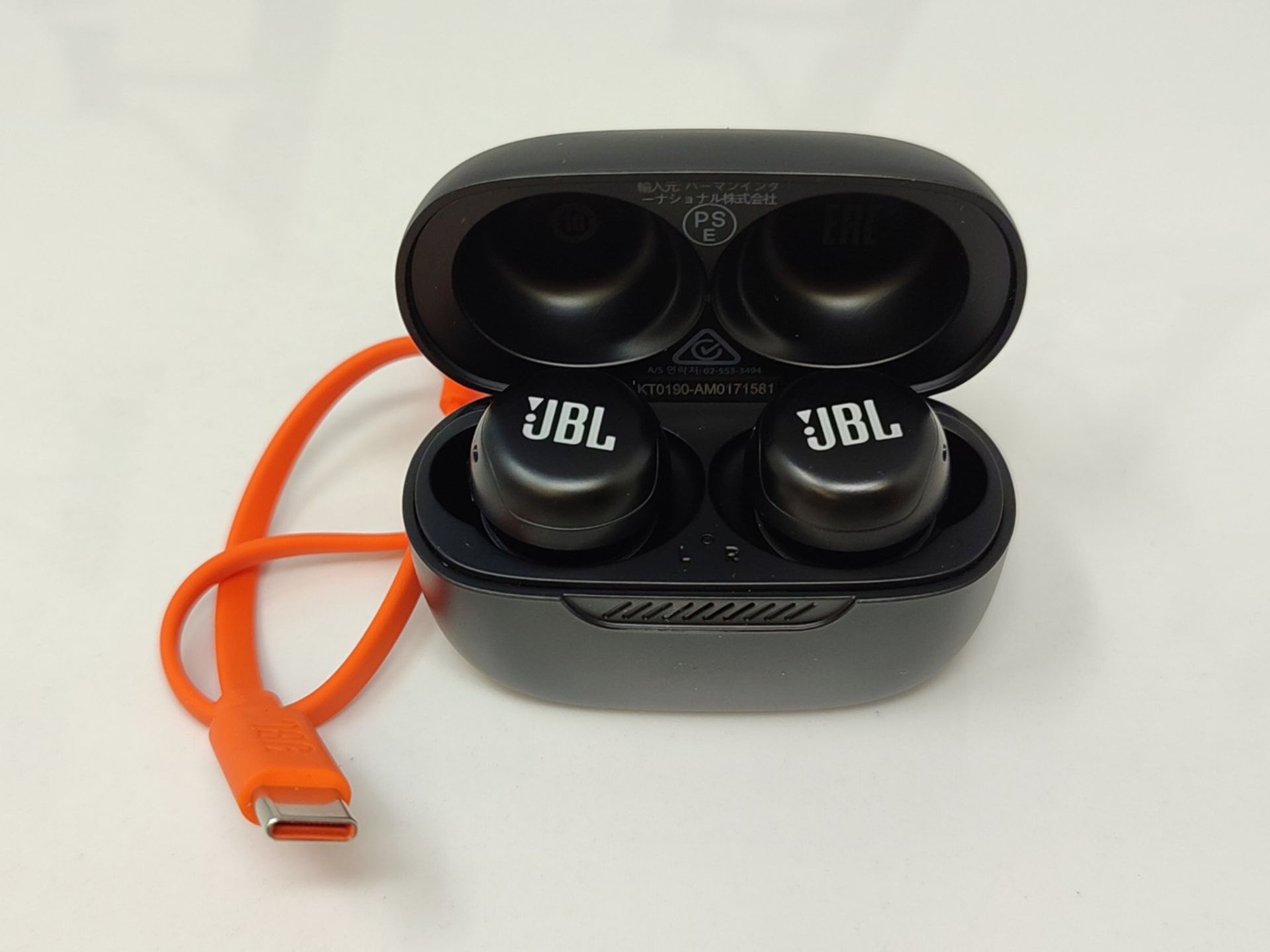 RRP £134.00 JBL Live Free NC+ TWS - Wireless in-ear headphones with noise cancelling in black - Up - Image 3 of 3