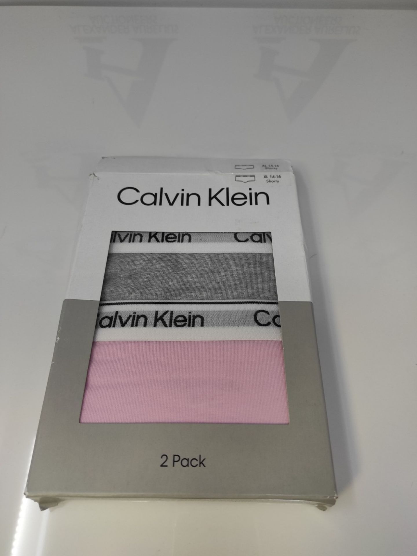 Calvin Klein Jeans Girls Pack of 2 Cotton Stretch Strings, Multicolor (Grey Heather/Un - Image 2 of 3