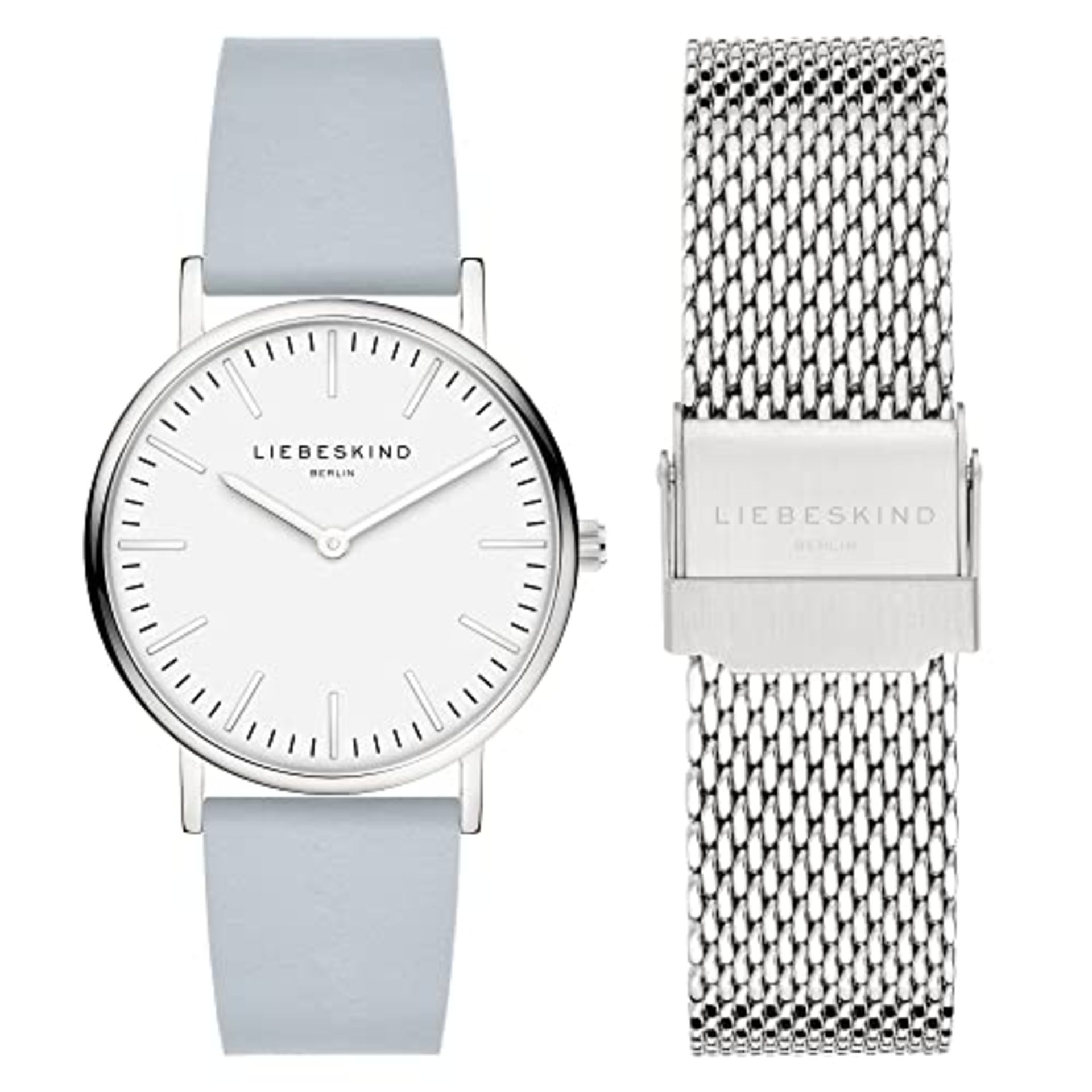 RRP £136.00 "Lovechild Ladies Analog Quartz Watch with Leather, Stainless Steel Bracelet LS-0964-M
