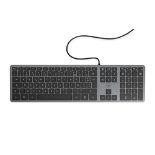 Mobility Lab - Ultra Slim Wired PC Keyboard - Space Grey - USB Connection - French AZE