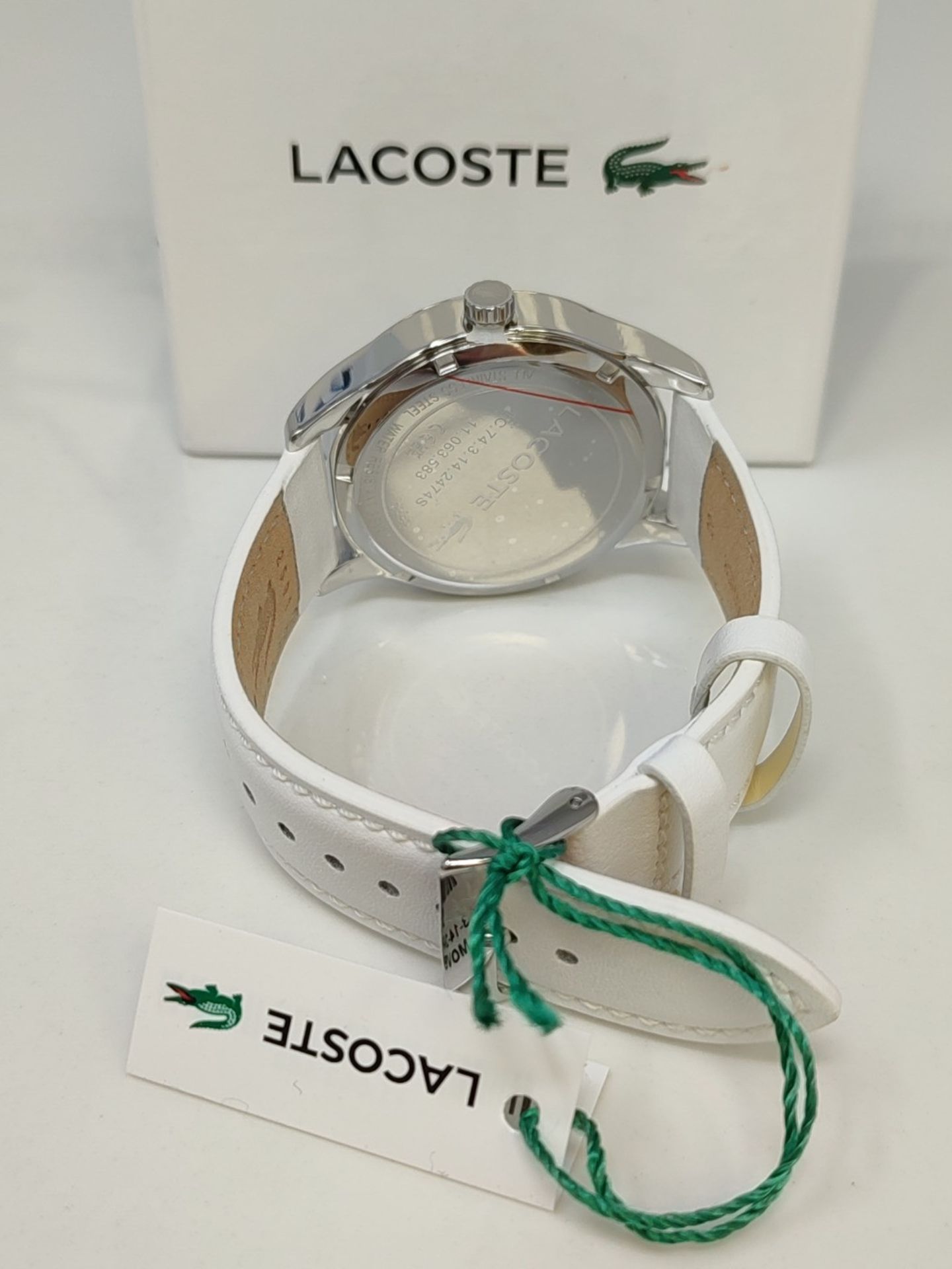 RRP £132.00 Lacoste Analog Quartz Watch for Women with White Leather Strap - 2000822 - Image 3 of 3