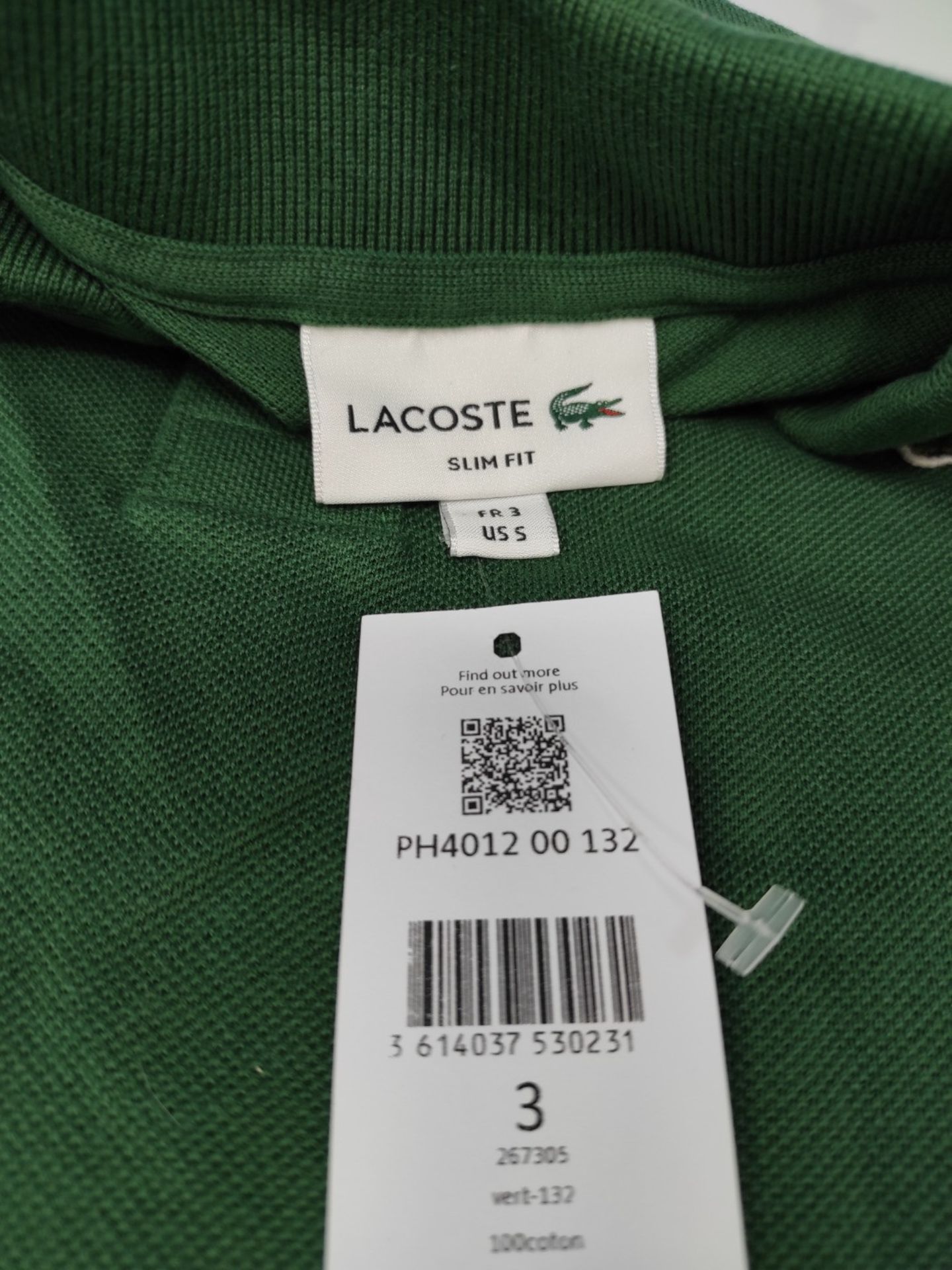 RRP £70.00 Lacoste Men's Polo Shirt Ph4012, Green, S - Image 3 of 3