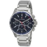 RRP £126.00 Tommy Hilfiger Multi Dial Quartz Watch for Men with Silver Stainless Steel Bracelet -