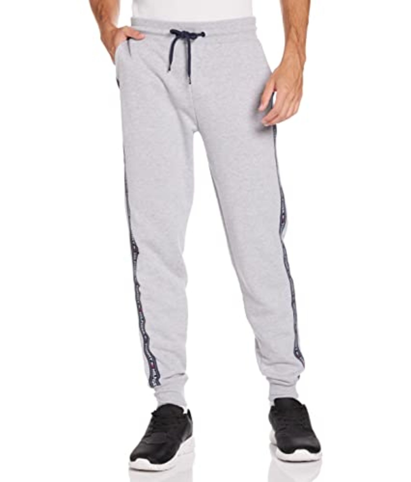Tommy Hilfiger Men's Jogging Pants Sweatpants Long, Grey (Grey Heather), S