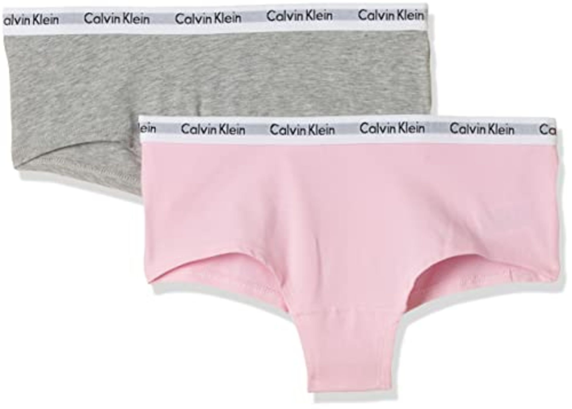 Calvin Klein Jeans Girls Pack of 2 Cotton Stretch Strings, Multicolor (Grey Heather/Un