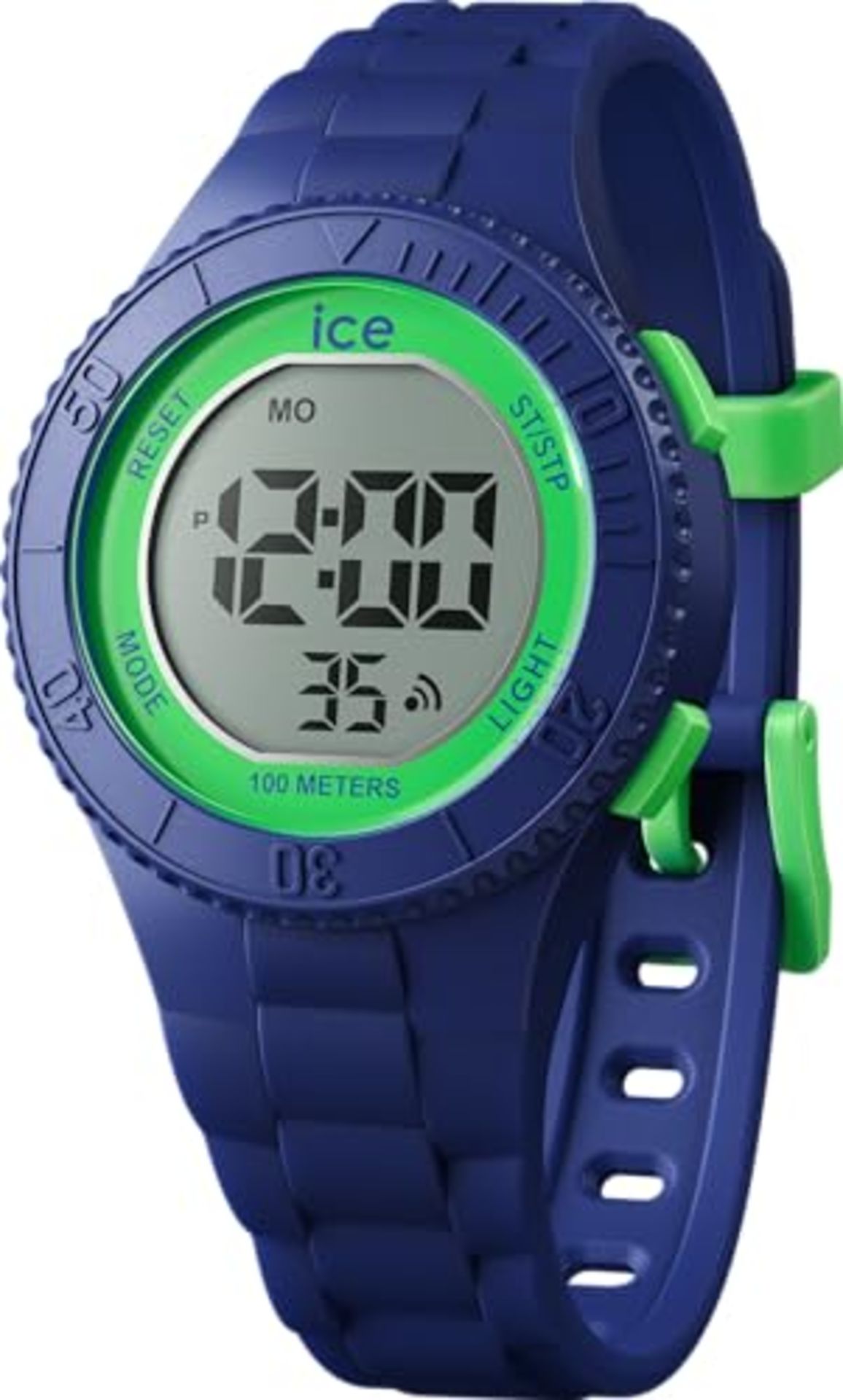 RRP £59.00 ICE-WATCH - Ice Digit Dino - Blue Watch for Boys with Plastic Strap - 021006 (Extra Sm