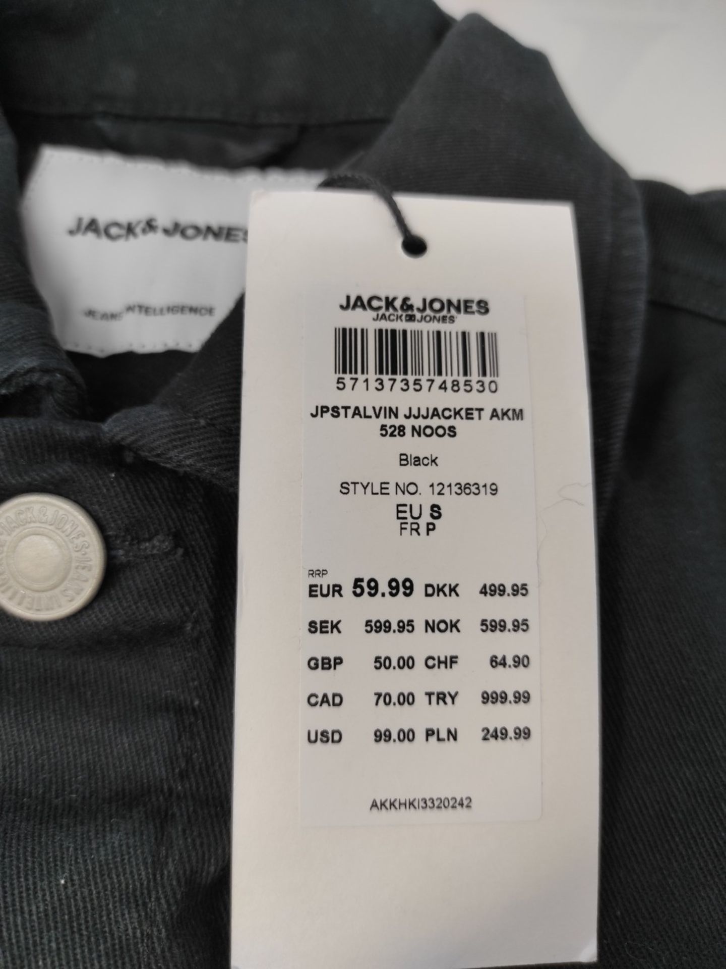 JACK & JONES Denim Jacket Black s Black s - Image 3 of 3