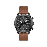 RRP £213.00 BOSS Chronograph Quartz Watch for Men with Light Brown Leather Strap - 1513851