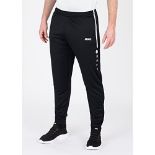 JAKO Men's Training Pants Active Black/White L I Men's Long Sports Pants with Elastic