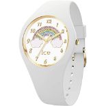 RRP £53.00 ICE-WATCH - Ice Fantasia Rainbow White - White Watch for Girls with Silicone Strap - 0