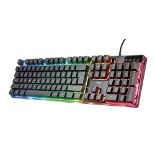 Trust Gaming GXT 835 Azor Wired Gamer Keyboard French AZERTY, Rainbow LED Lighting, Ga