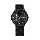 RRP £135.00 Tommy Hilfiger Multi Dial Quartz Watch for Men with Black Stainless Steel Mesh Link Br