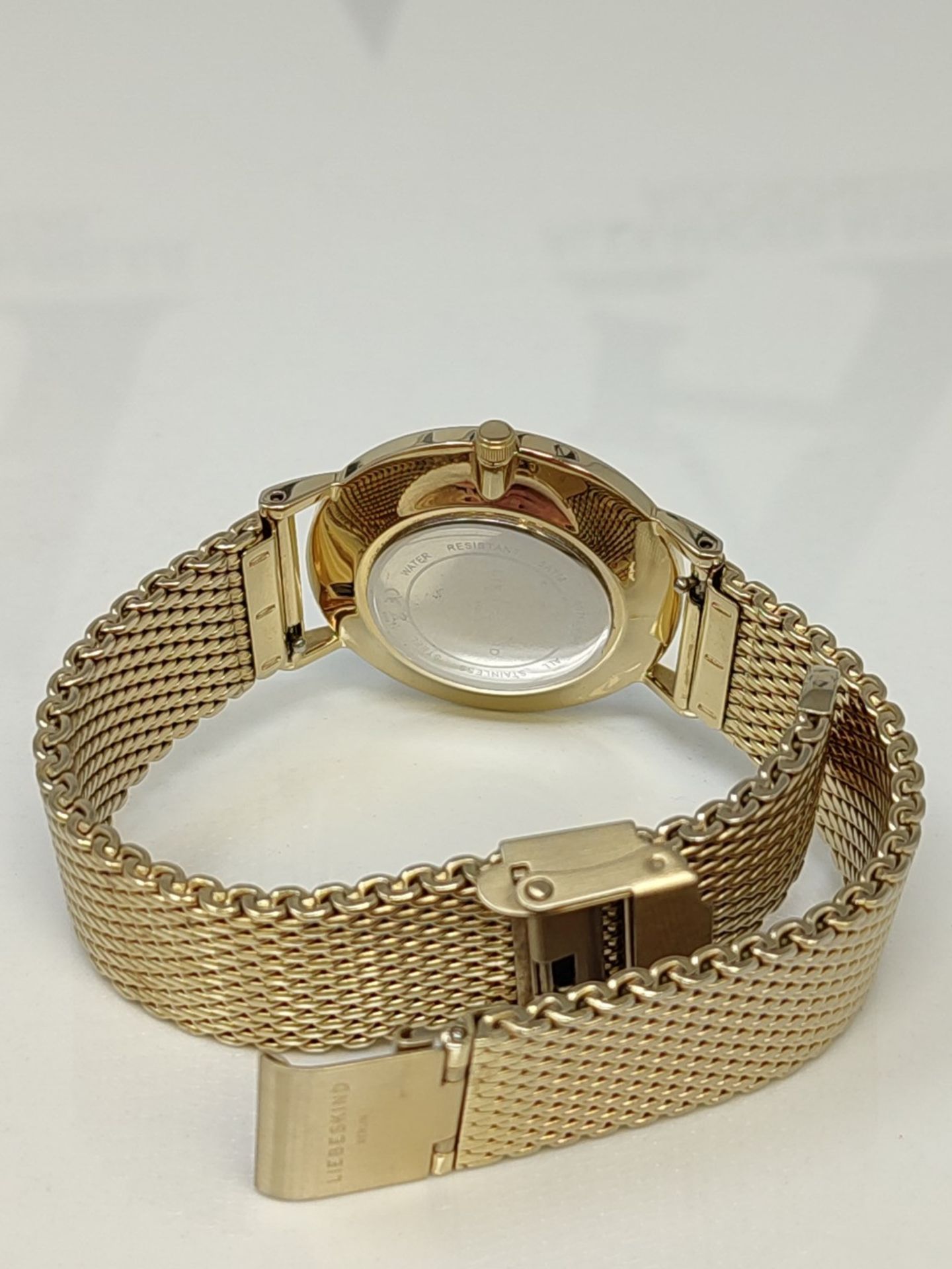 RRP £79.00 Beloved Women's Analog Quartz Watch with Stainless Steel, IP Gold-White - Image 3 of 3