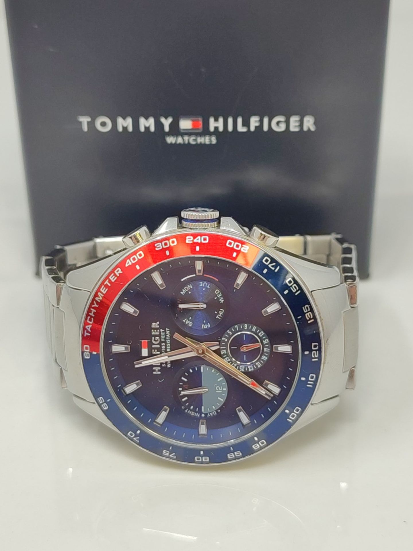 RRP £145.00 Tommy Hilfiger Multi Dial Quartz Watch for Men with Silver Stainless Steel Bracelet - - Image 2 of 3