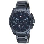 RRP £265.00 Tommy Hilfiger Analog Multifunction Quartz Watch for Men with Blue Stainless Steel Bra