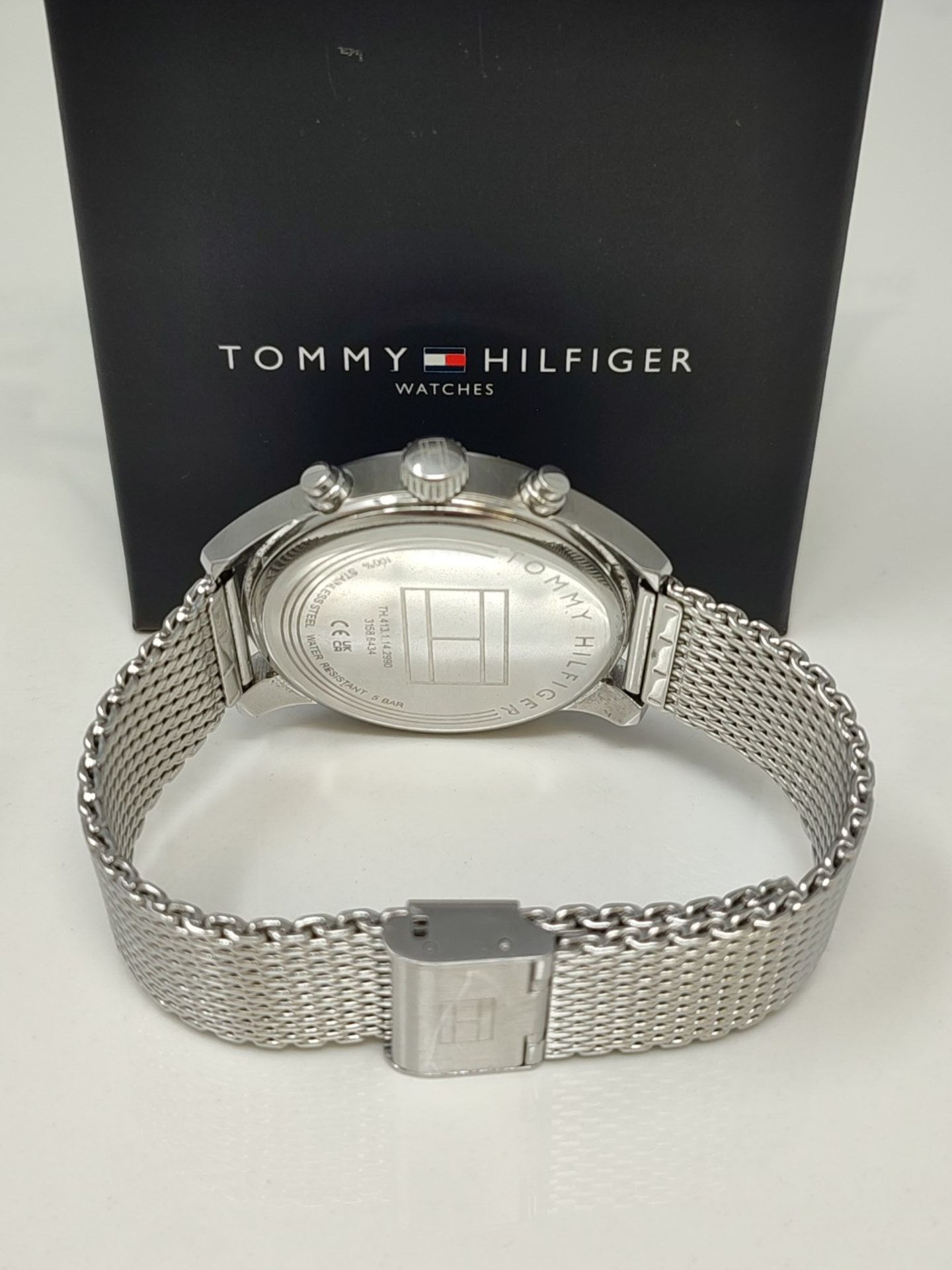 RRP £134.00 Tommy Hilfiger Multifunction Analog Quartz Watch for Men with Silver Stainless Steel M - Image 3 of 3