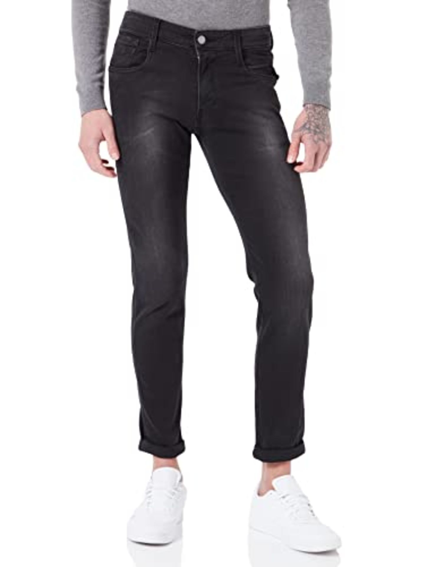REPLAY Anbass Jeans, Black (098 Black), 27W / 30L Men