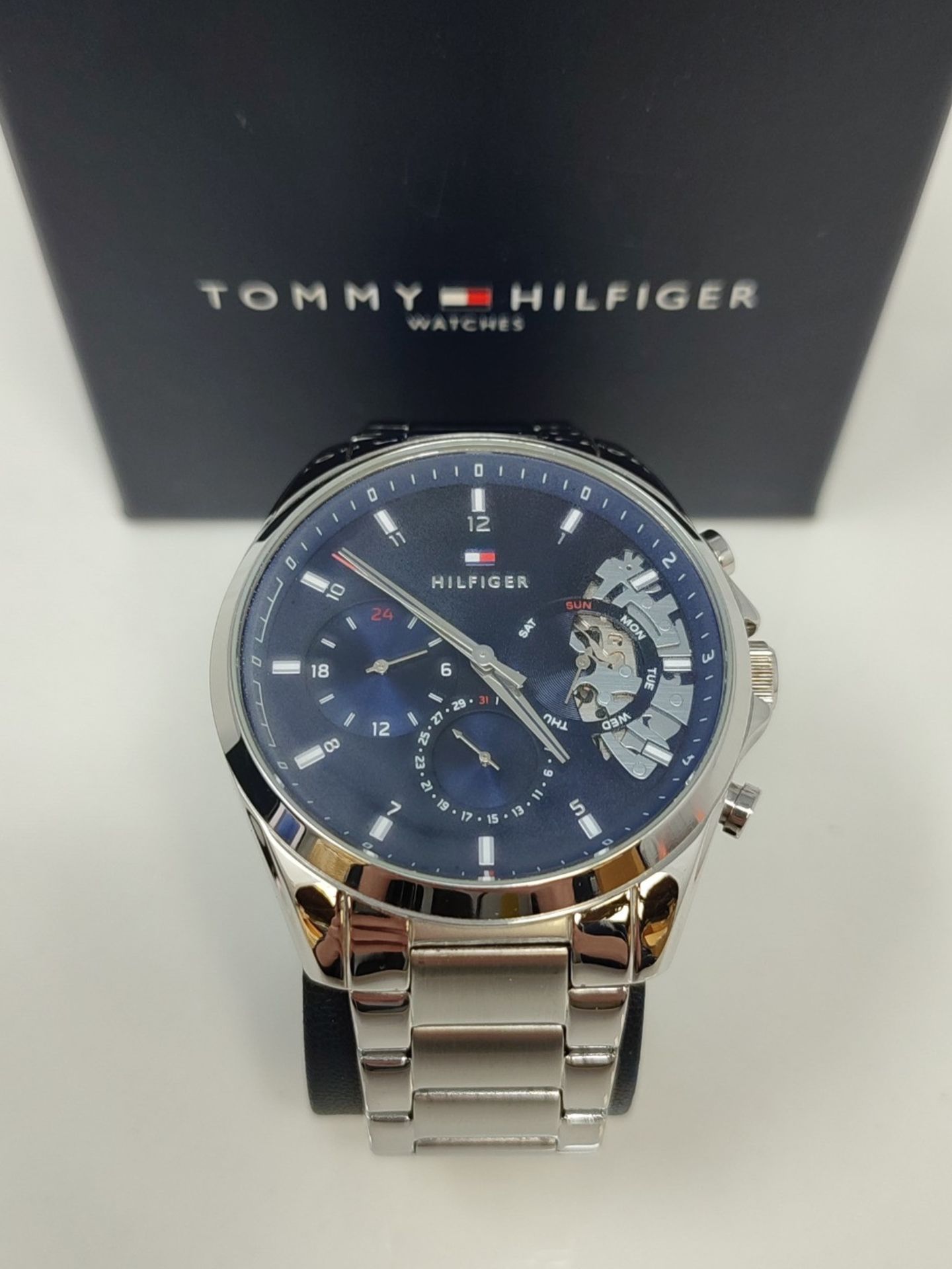 RRP £135.00 Tommy Hilfiger Multi Dial Quartz Men's Watch with Silver Stainless Steel Bracelet - 17 - Image 2 of 3