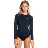 RRP £64.00 Roxy Essentials - Women's Long Sleeve UPF 50 One-Piece Swimsuit, Black, XL