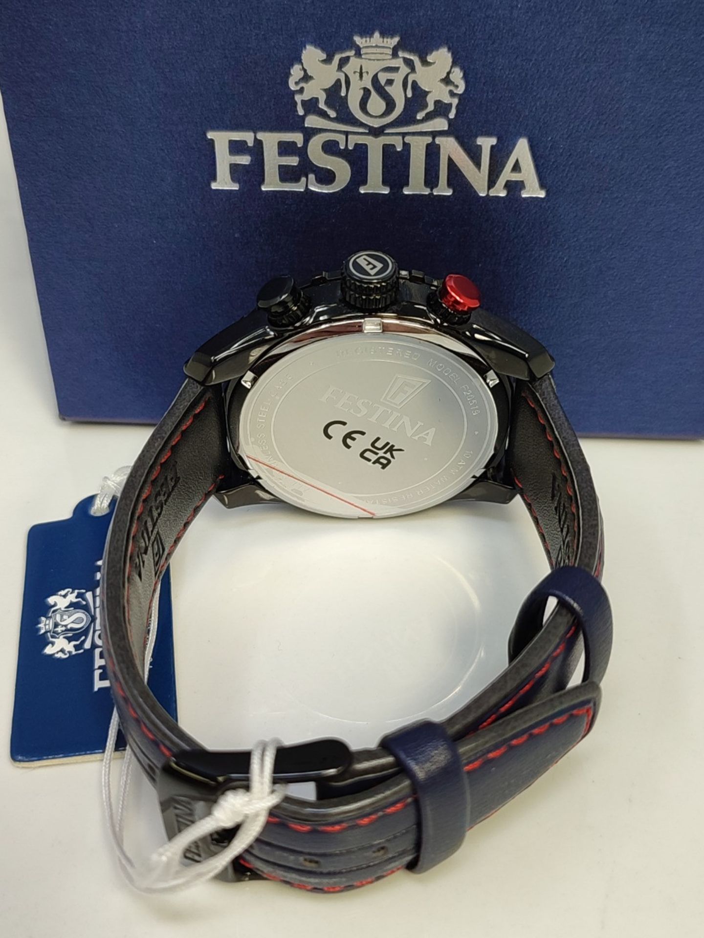 RRP £121.00 Festina Men's Analog Quartz Watch with Leather Strap F20519/3 - Image 3 of 3