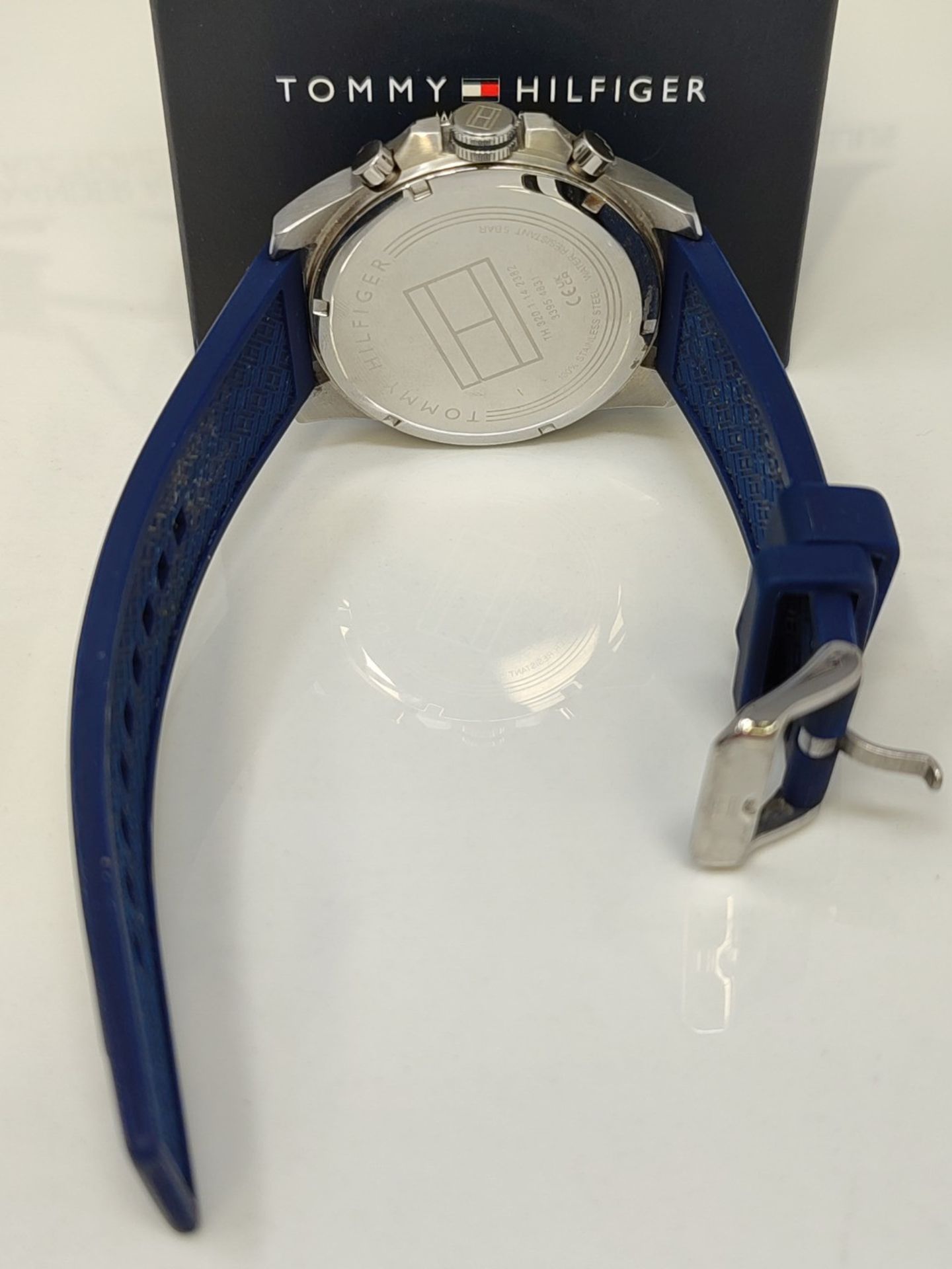 RRP £116.00 Tommy Hilfiger Multi Dial Quartz Watch for Men with Navy Blue Silicone Strap - 1791476 - Image 3 of 3