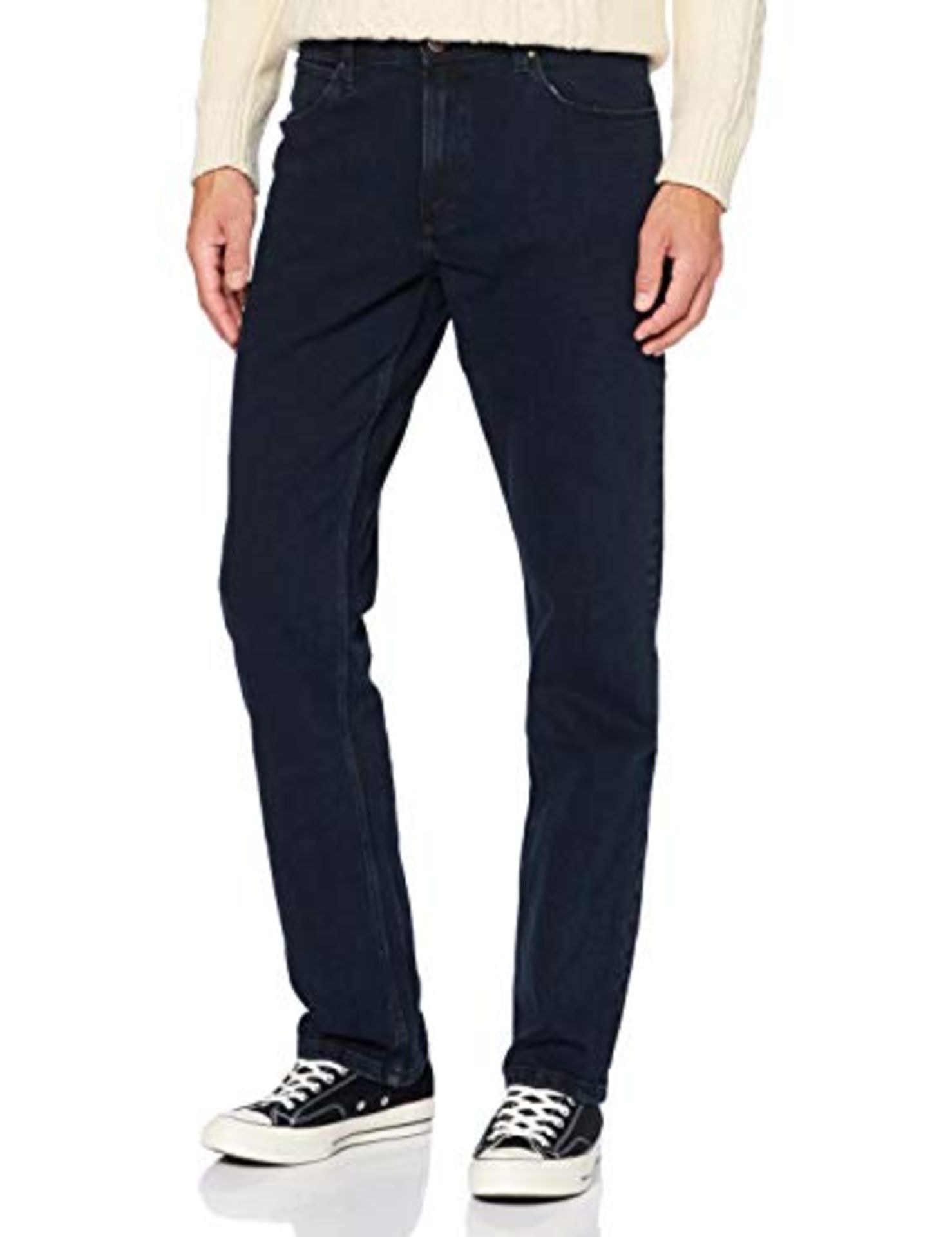 Wrangler Authentic Straight Jeans - Men - Dark Blue - 32W / 30L