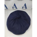 Hats of London Men's Newsboy Cap 8 Panel Baker Boy Flat Cap, Size Large, Navy Blue