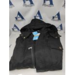 RRP £67.00 MAGCOMSEN Men's Winter Parka Fleece Lined Winter Jacket with Fur Men's Cargo Winter Co