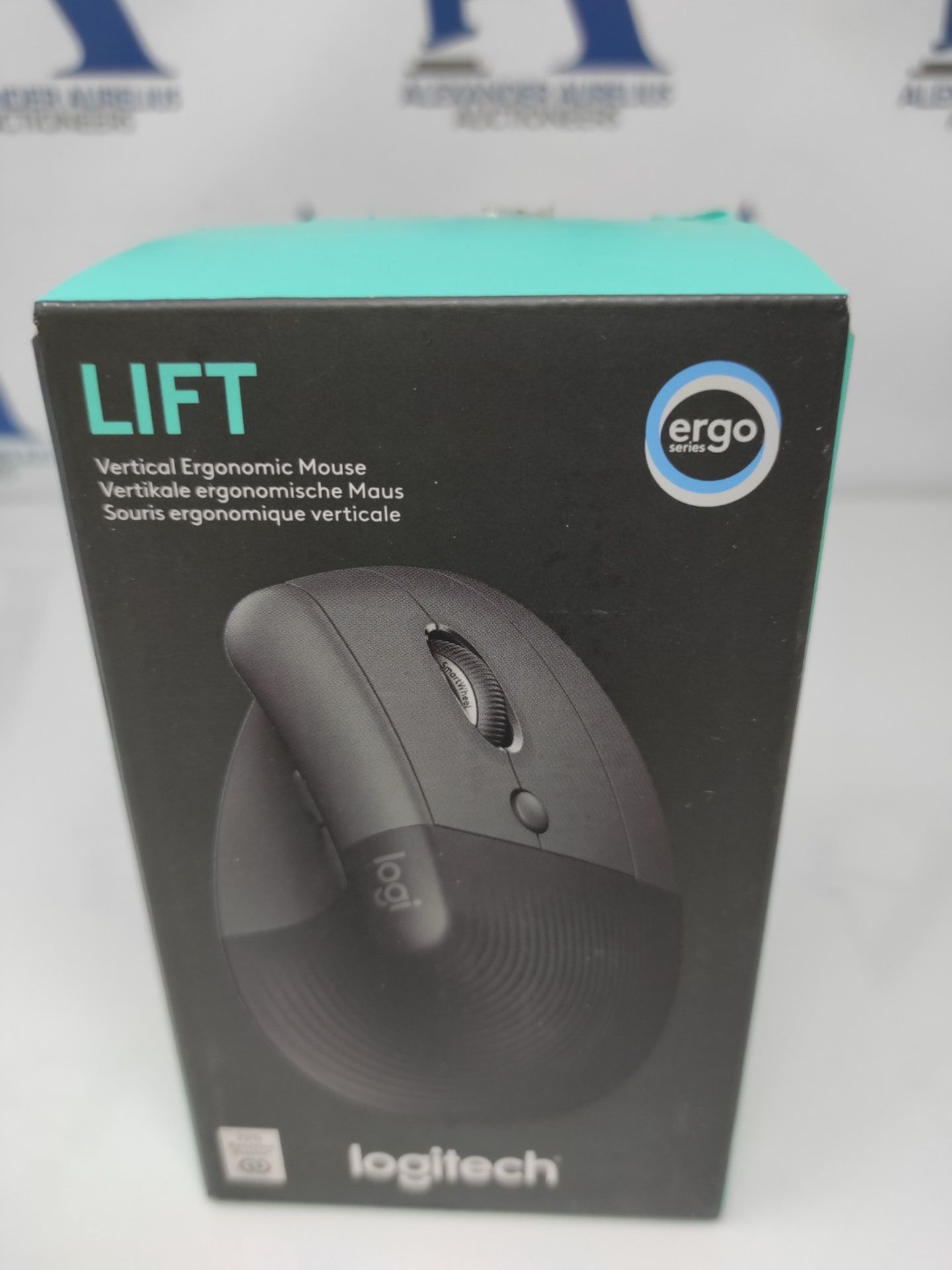 RRP £57.00 Logitech Lift Ergonomic Vertical Mouse, Wireless, Bluetooth Receiver or Logi Bolt USB, - Image 2 of 3
