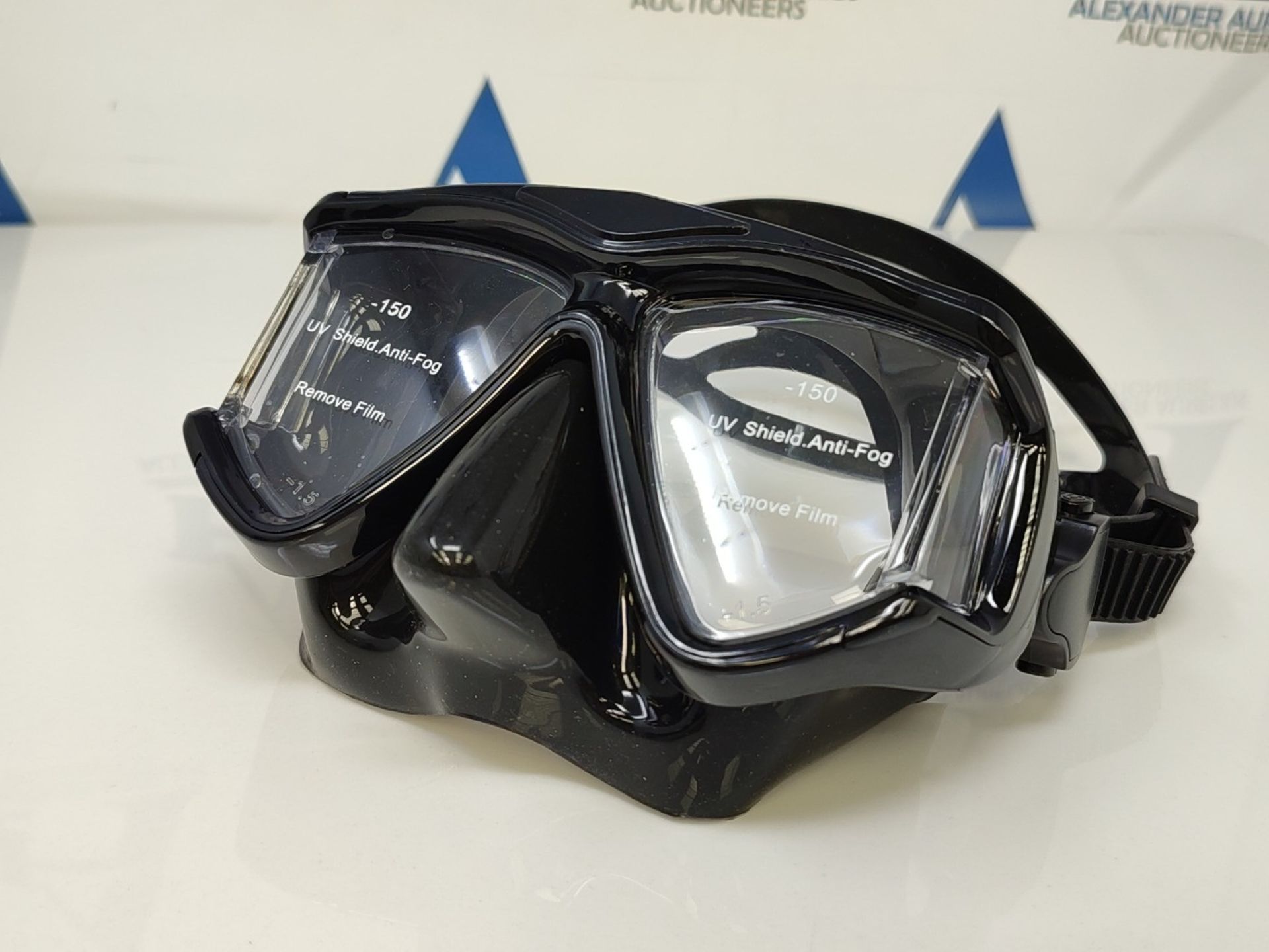 Diving mask with diopter, OWN4B resin lenses snorkel mask diver's mask correction, div