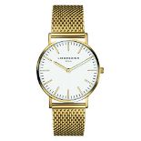 RRP £79.00 Beloved Women's Analog Quartz Watch with Stainless Steel, IP Gold-White