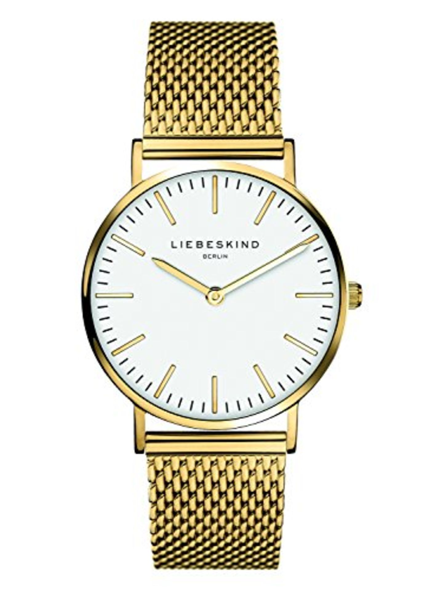 RRP £79.00 Beloved Women's Analog Quartz Watch with Stainless Steel, IP Gold-White