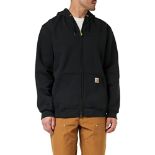 RRP £55.00 Carhartt Men's Loose Fit, Medium-Weight Full-Zip Sweatshirt, Black, L