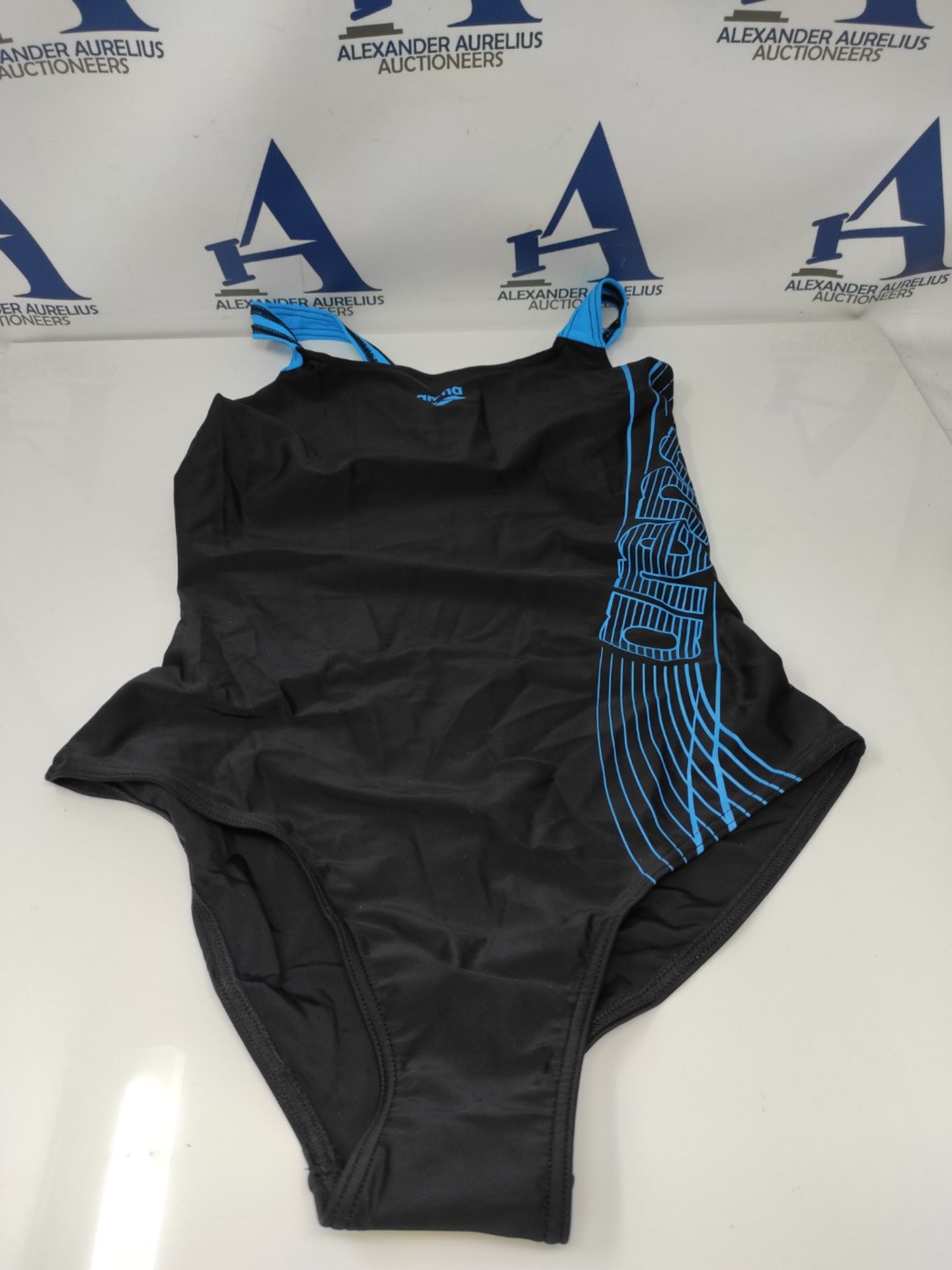 ARENA Damen Women's Arena Dreamy Pro Back One Piece Swimsuit, Black-turquoise, 38 EU - Image 2 of 3