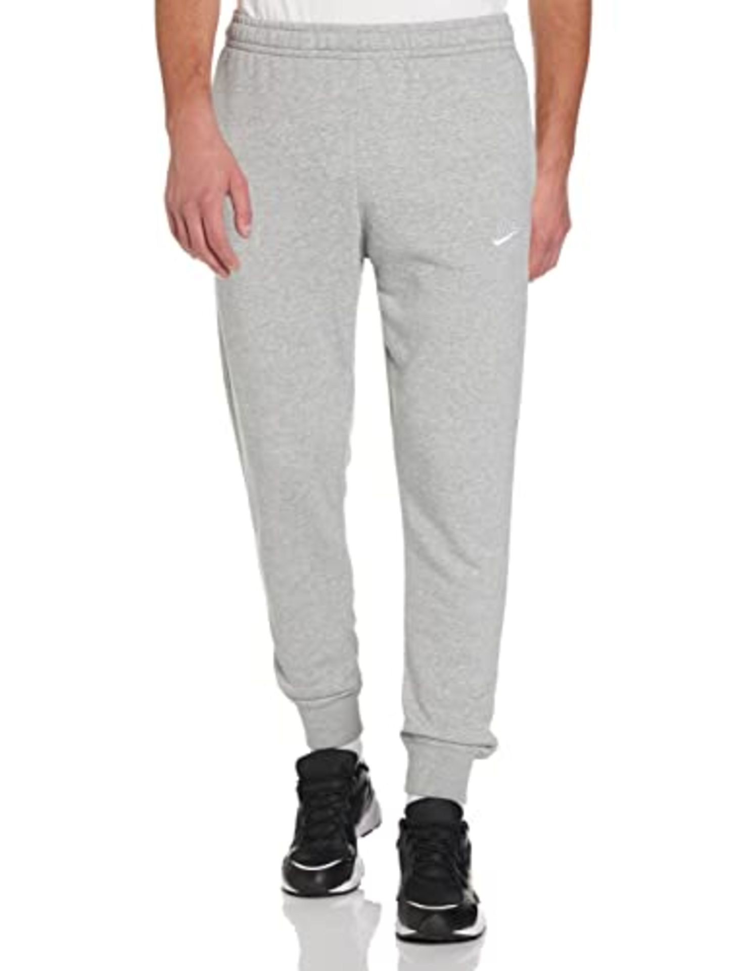 Nike Men's NSW Club Jogger FT Pants, DK Grey Heather/Matte Silver/W, M