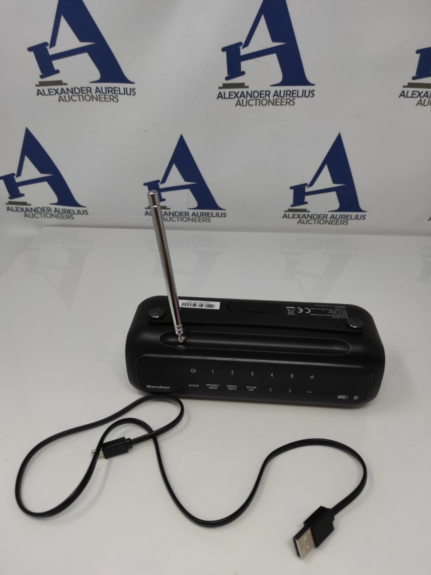 RRP £59.00 Karcher DAB Go portable Bluetooth speaker & digital radio DAB+ / FM radio with 2.4" co - Image 3 of 3