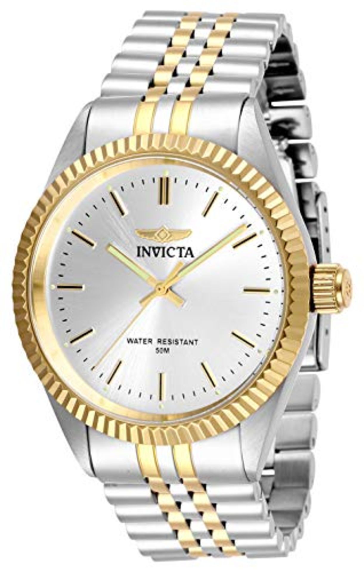RRP £89.00 Invicta Specialty - Men's Stainless Steel Watch with Quartz Movement, Two-Tone/Silver