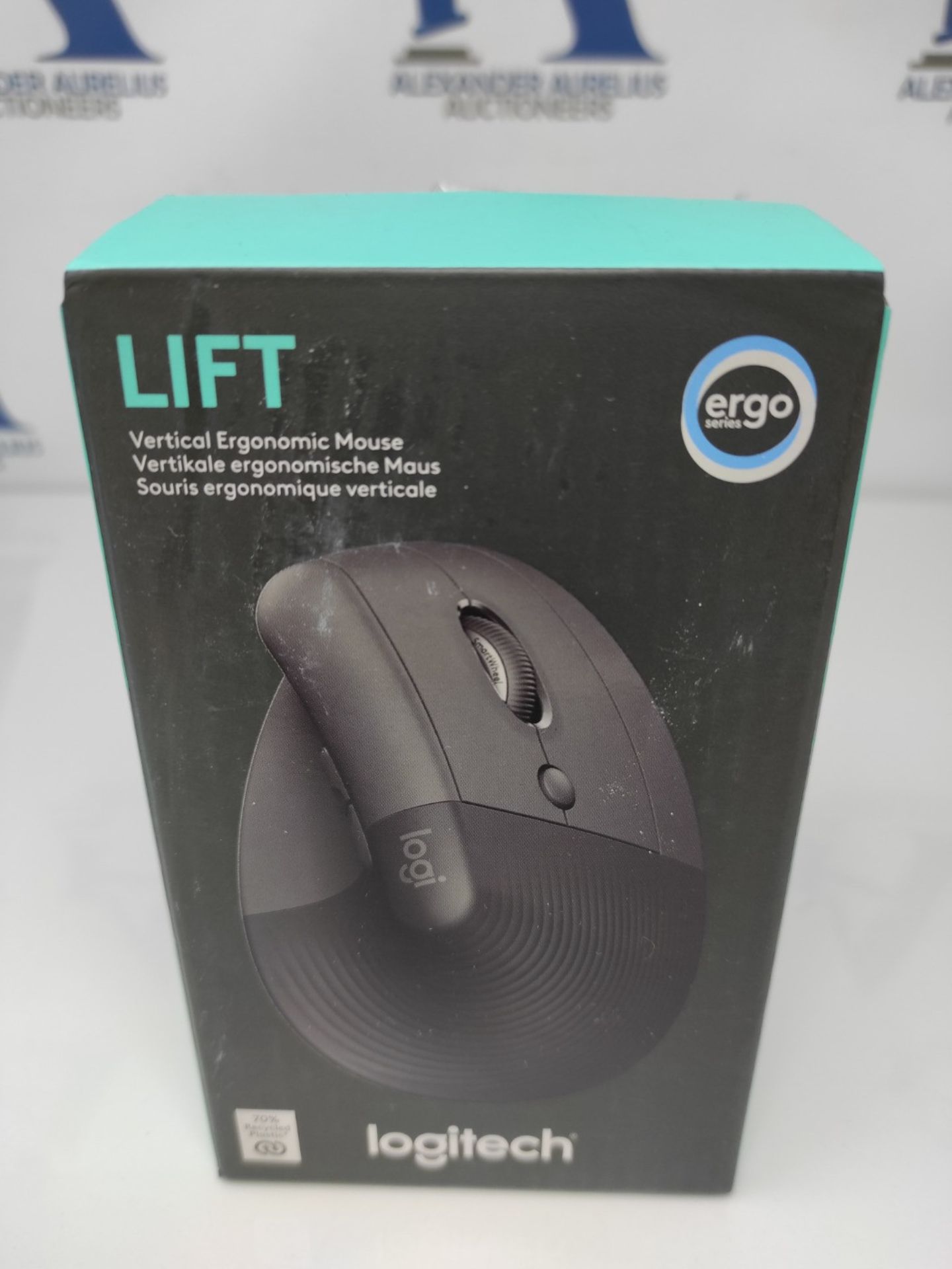 RRP £56.00 Logitech Lift Vertical Ergonomic Mouse, Wireless, Bluetooth or USB receiver Logi Bolt, - Image 2 of 3